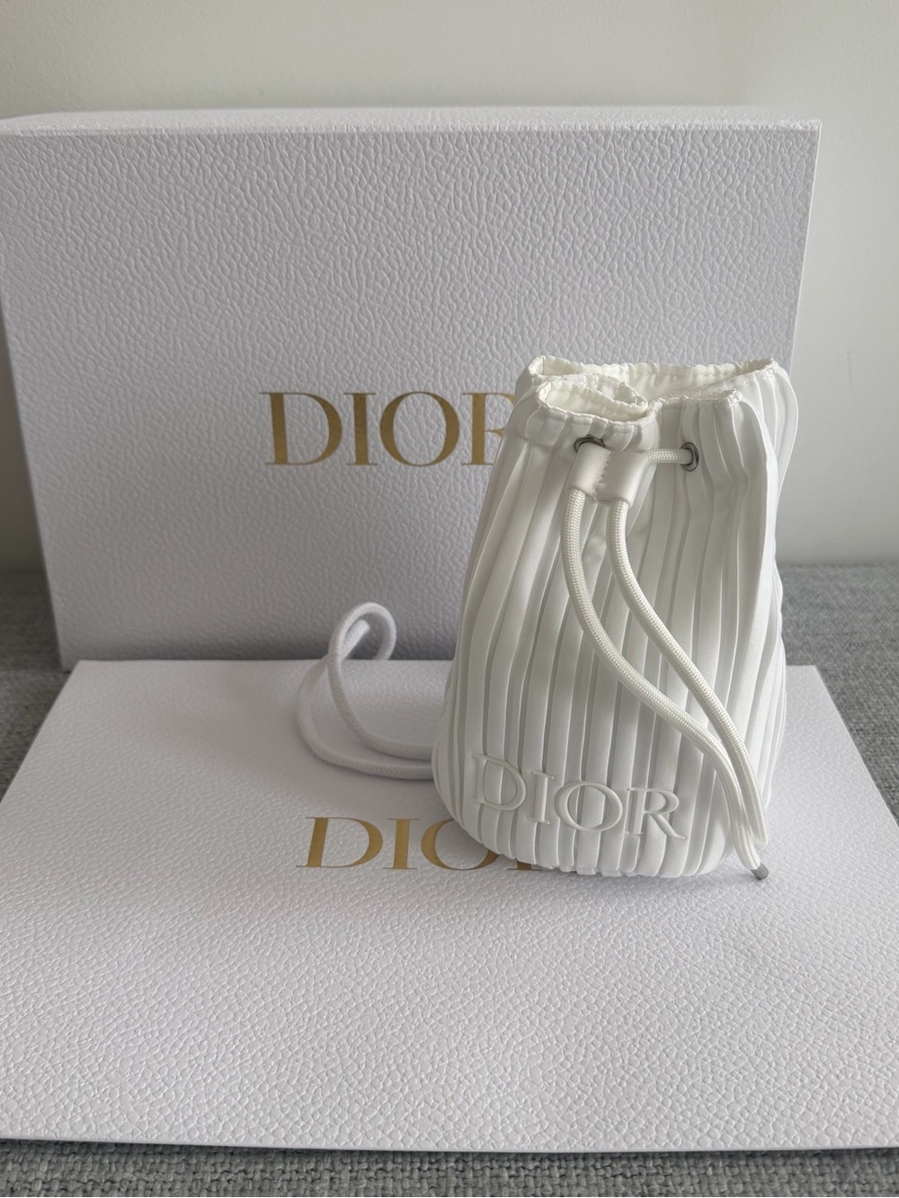 Dior Beauty White Cosmetic Pouch